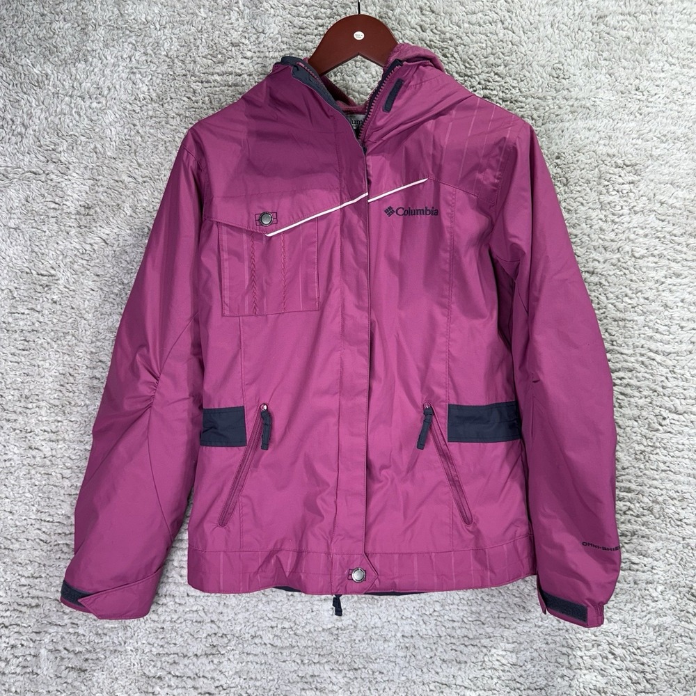 Columbia Jacket‎ Girls 14/16 Pink Blue Omni-Shield 3n1 Waterproof